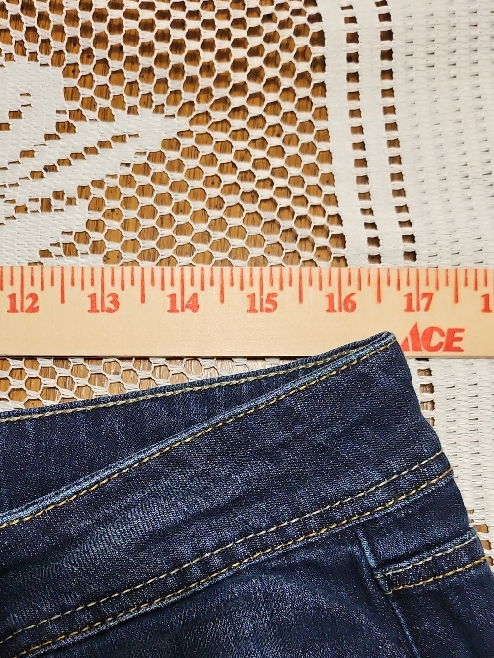 Aeropostale Hailey Flare Jeans 15/16 Long Dark Wash Denim - Picture 6 of 9